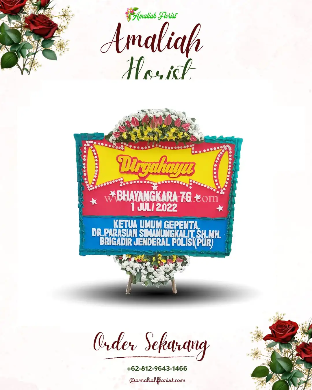 Papan Bunga HUT Ulang Tahun Kaligambir